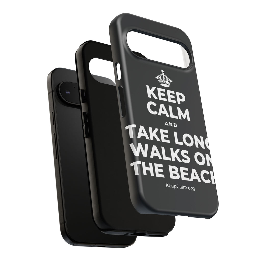 KEEP CALM AND TAKE LONG WALKS ON THE BEACH Phone Case (Dark)