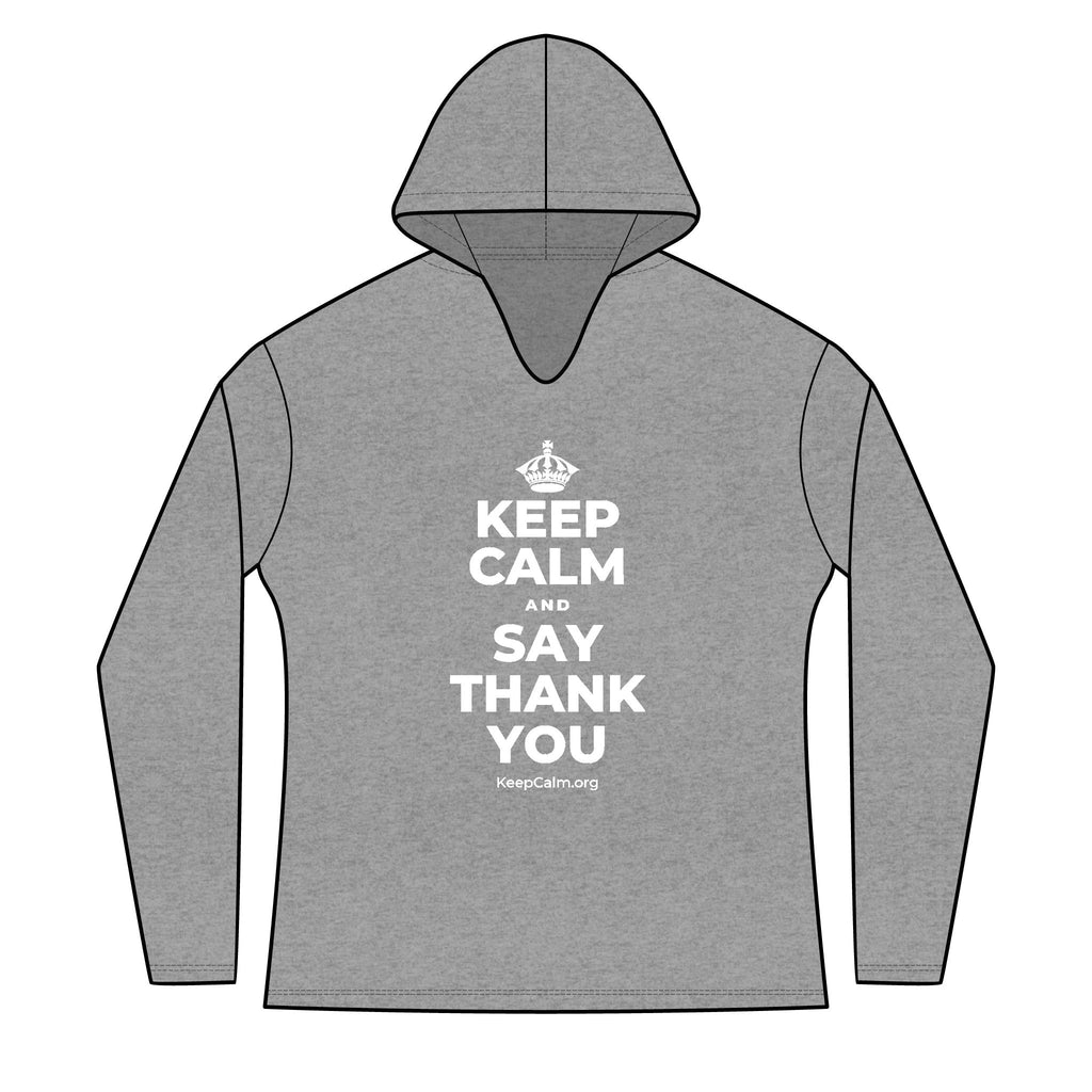KEEP CALM AND SAY THANK YOU Women's Long Sleeve Hoodie