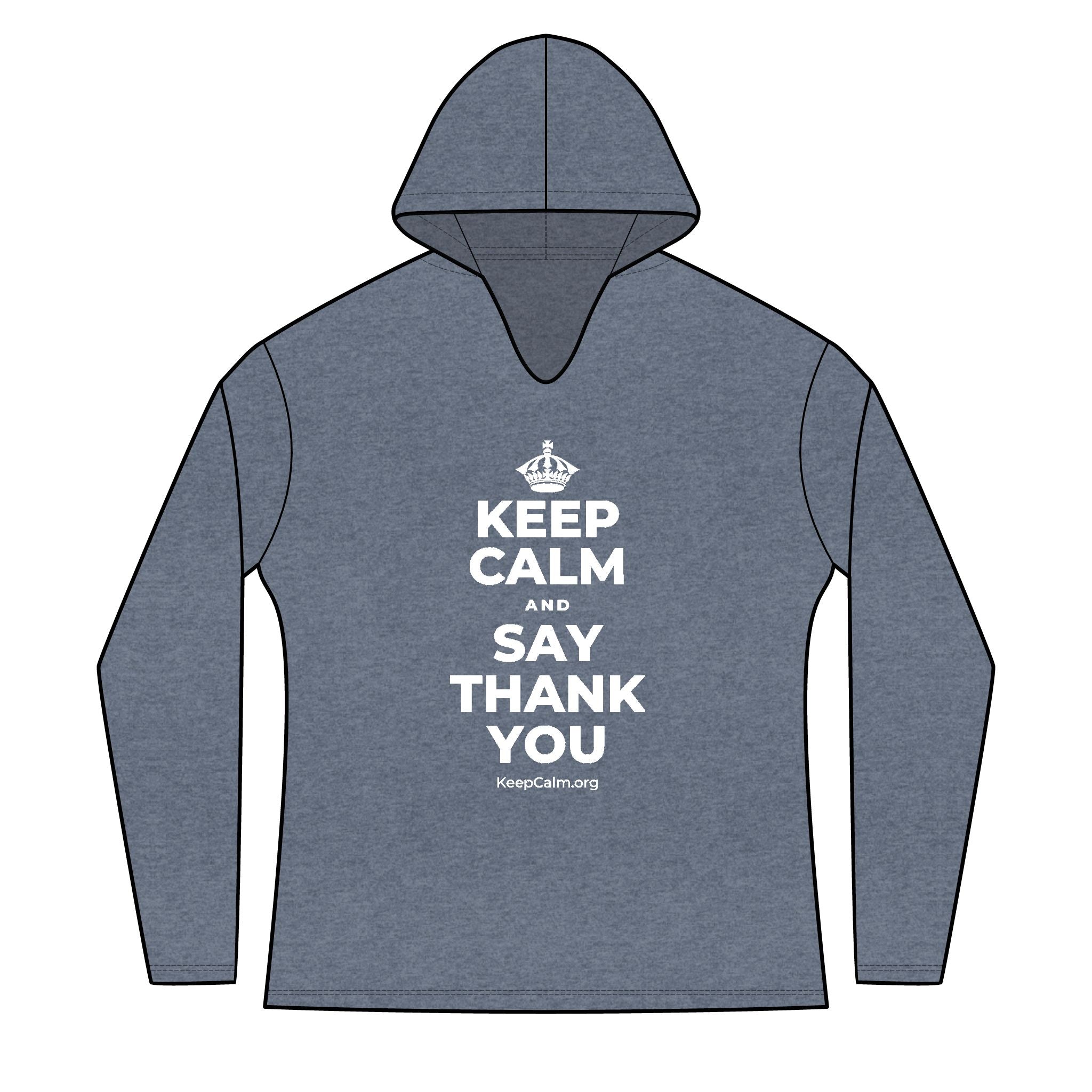 KEEP CALM AND SAY THANK YOU Women's Long Sleeve Hoodie