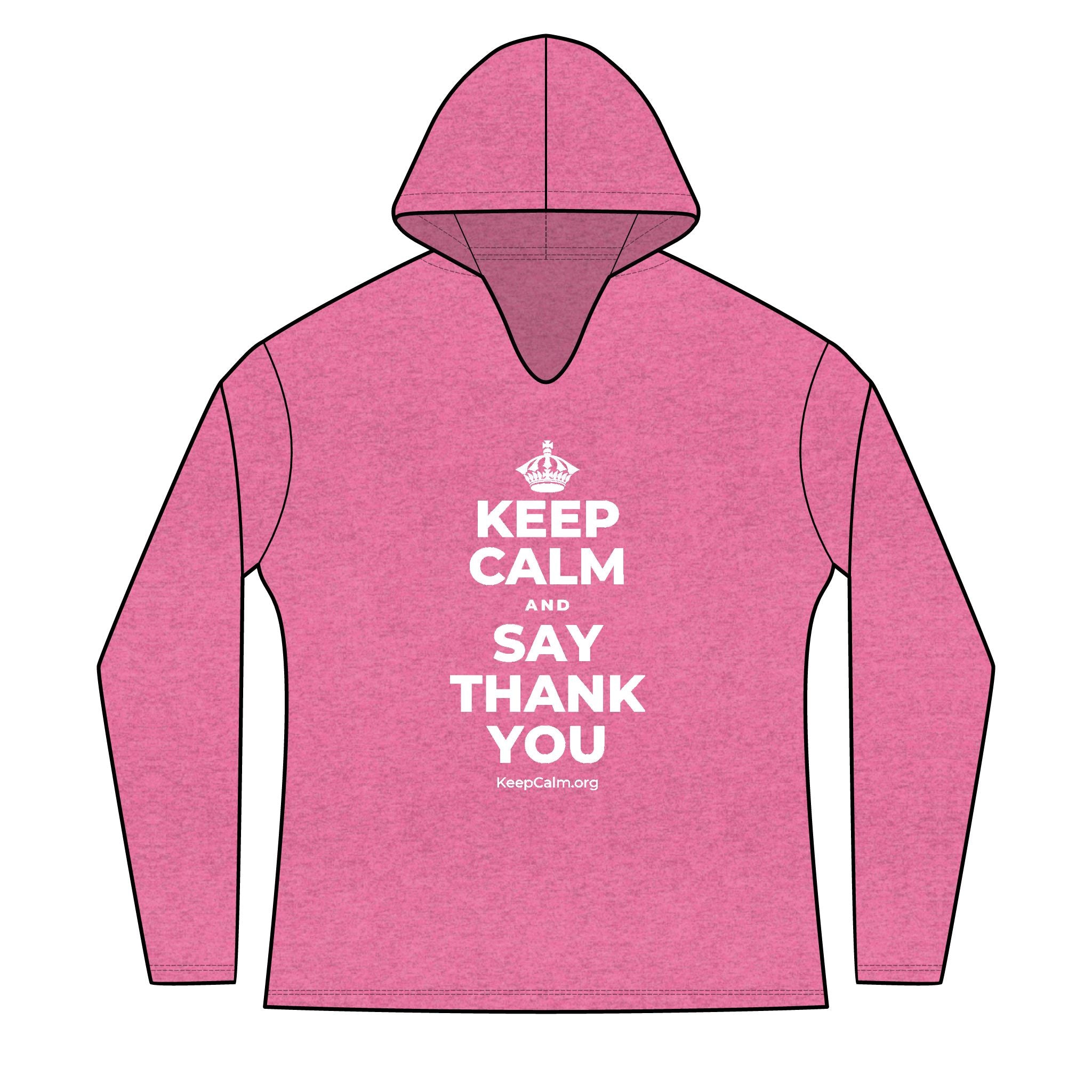 KEEP CALM AND SAY THANK YOU Women's Long Sleeve Hoodie