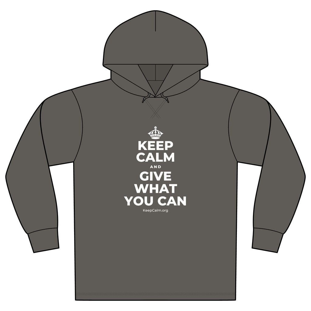 KEEP CALM AND GIVE WHAT YOU CAN Organic Hoodie Tee
