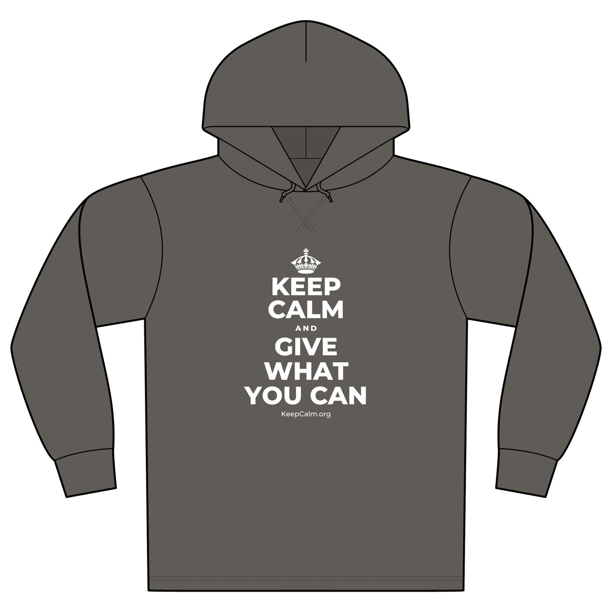 KEEP CALM AND GIVE WHAT YOU CAN Organic Hoodie Tee