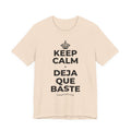 KEEP CALM Y DEJA QUE BASTE T-Shirt (Soft Cream–Heather Mauve)