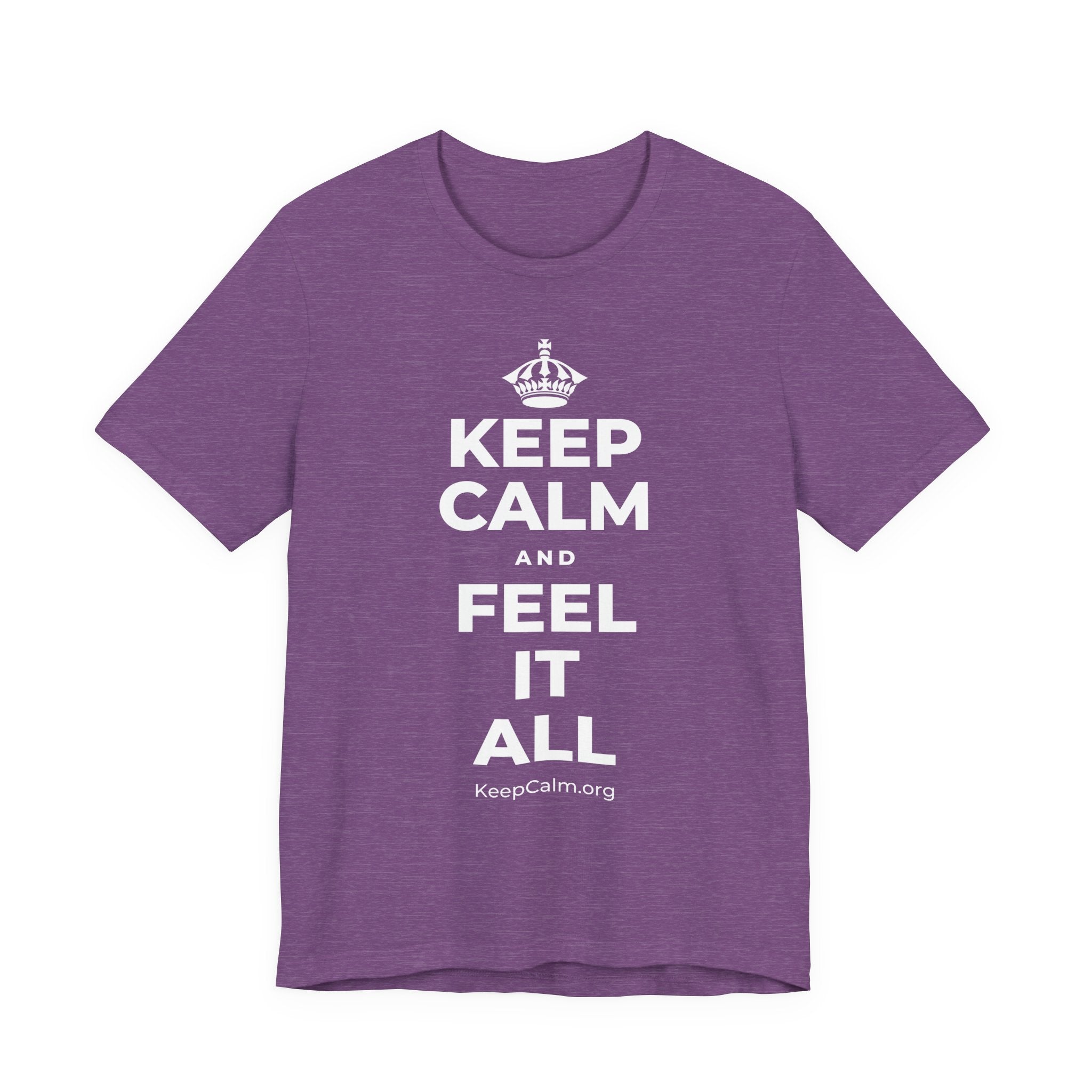 KEEP CALM AND FEEL IT ALL T-Shirt (Baby Blue–Silver)