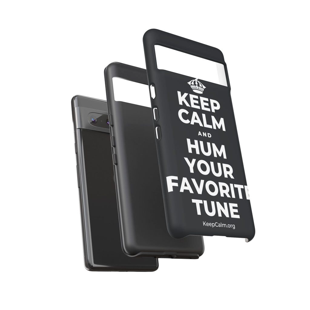 KEEP CALM AND HUM YOUR FAVORITE TUNE Phone Case (Dark)
