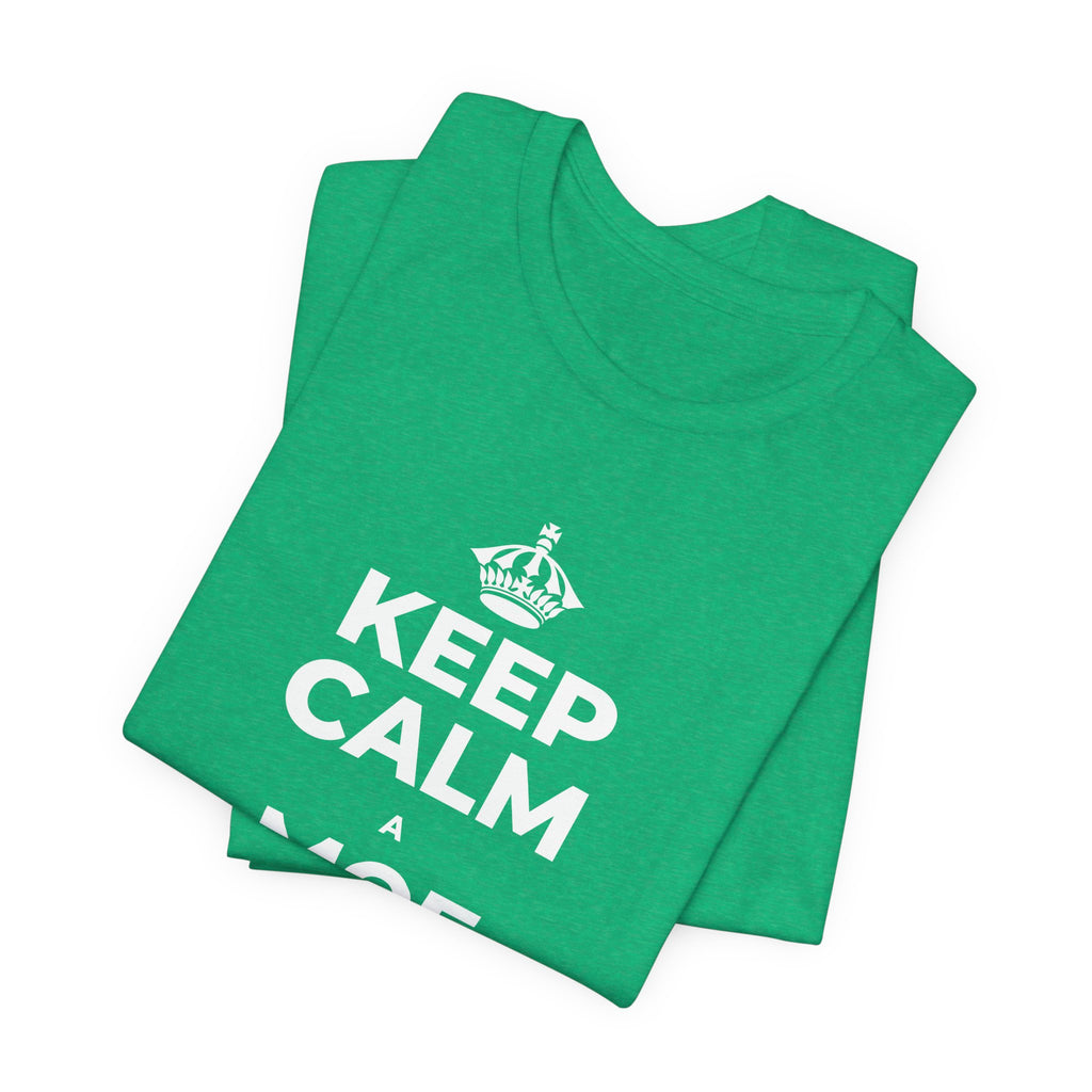 KEEP CALM A MOE WĀWAE I KA PŌ T-Shirt (Baby Blue–Silver)