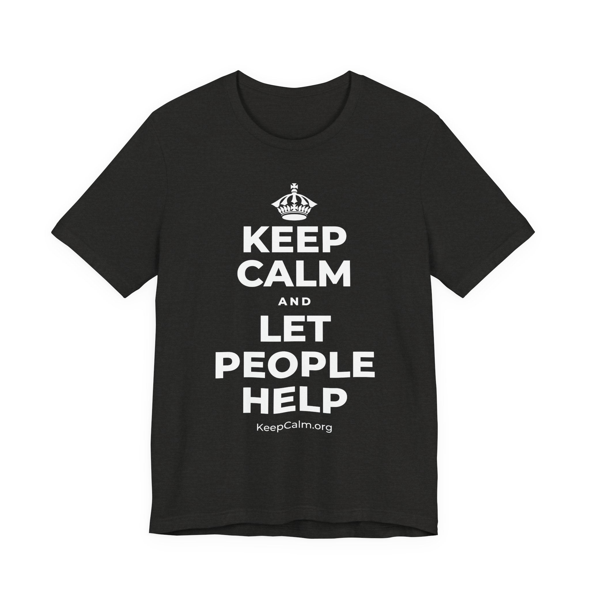 KEEP CALM AND LET PEOPLE HELP T-Shirt (Soft Cream–Heather Mauve)