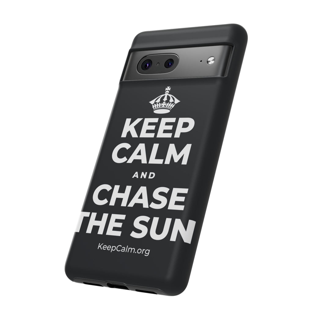 KEEP CALM AND CHASE THE SUN Phone Case (Dark)