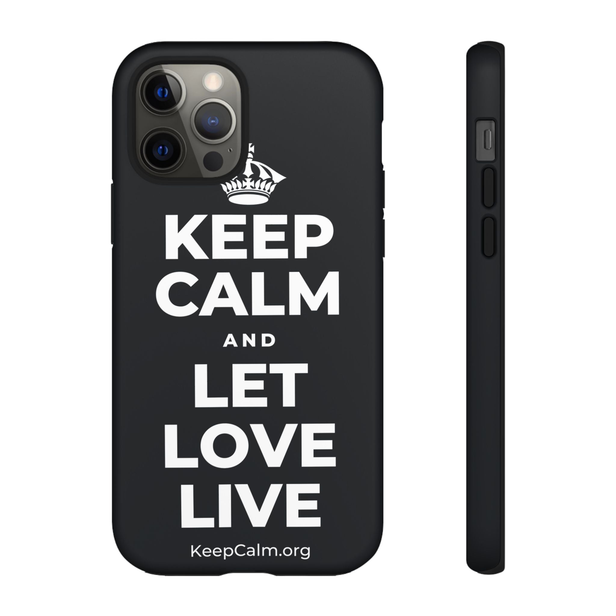 KEEP CALM AND LET LOVE LIVE Phone Case (Dark)
