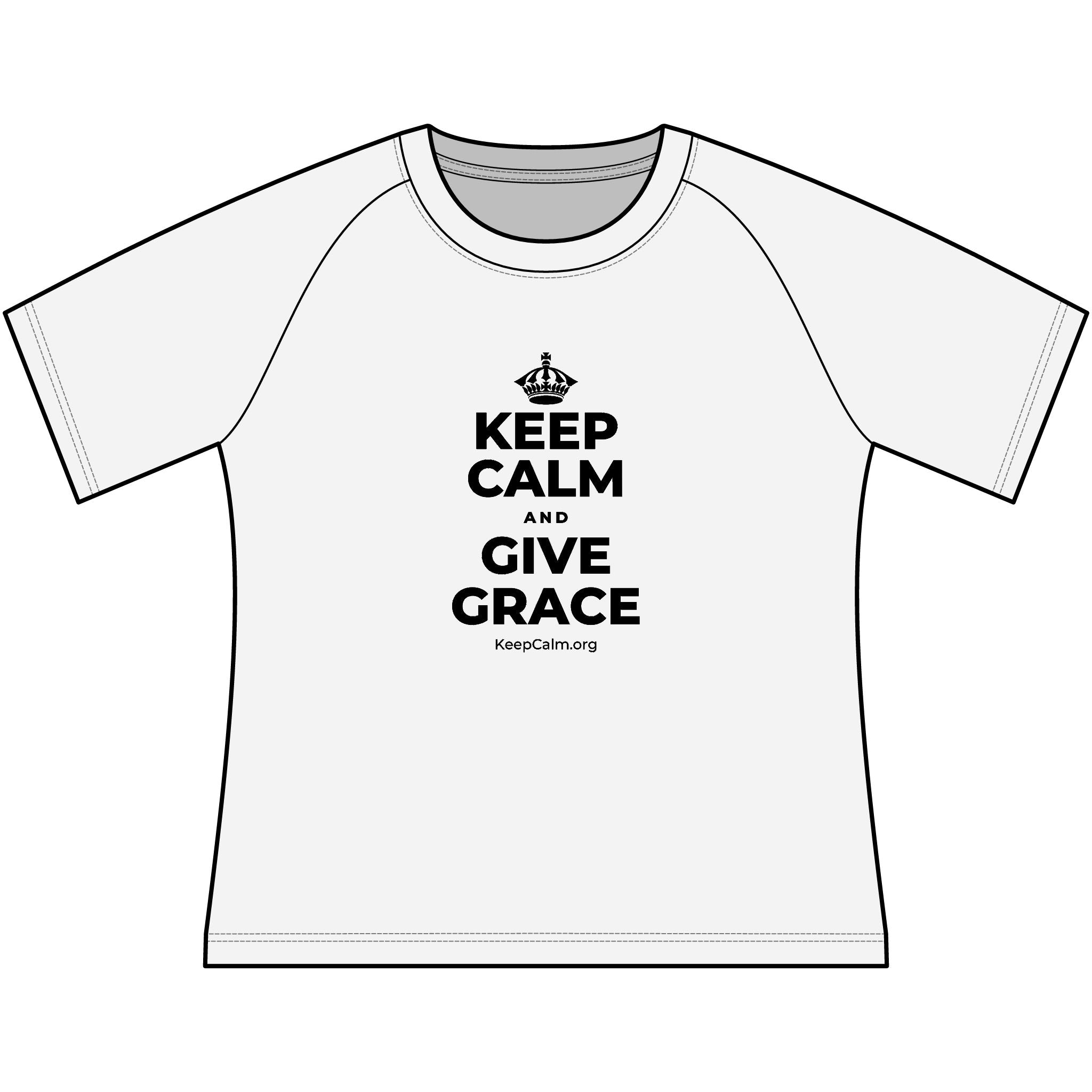 KEEP CALM AND GIVE GRACE Women's Raglan Tee