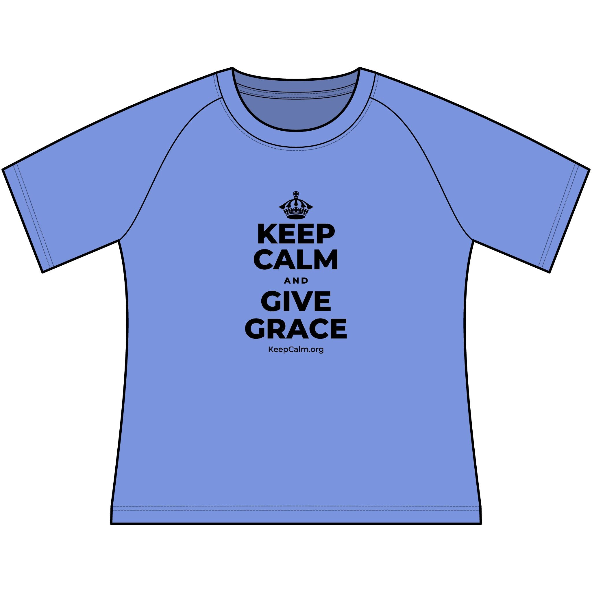 KEEP CALM AND GIVE GRACE Women's Raglan Tee