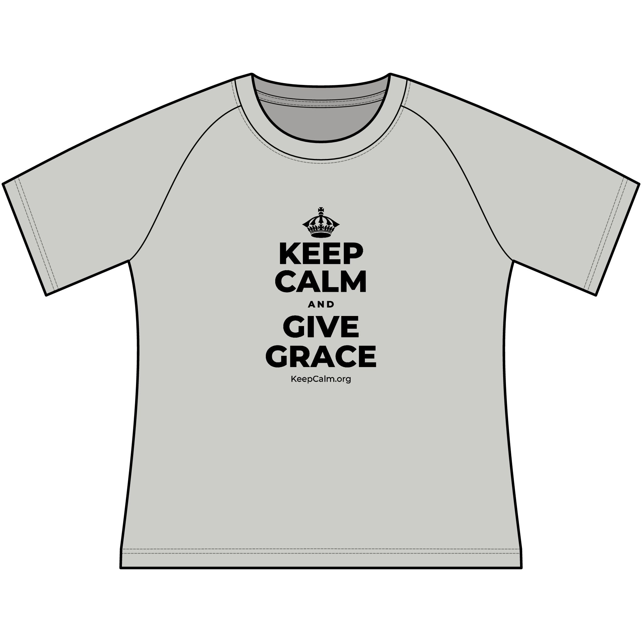 KEEP CALM AND GIVE GRACE Women's Raglan Tee