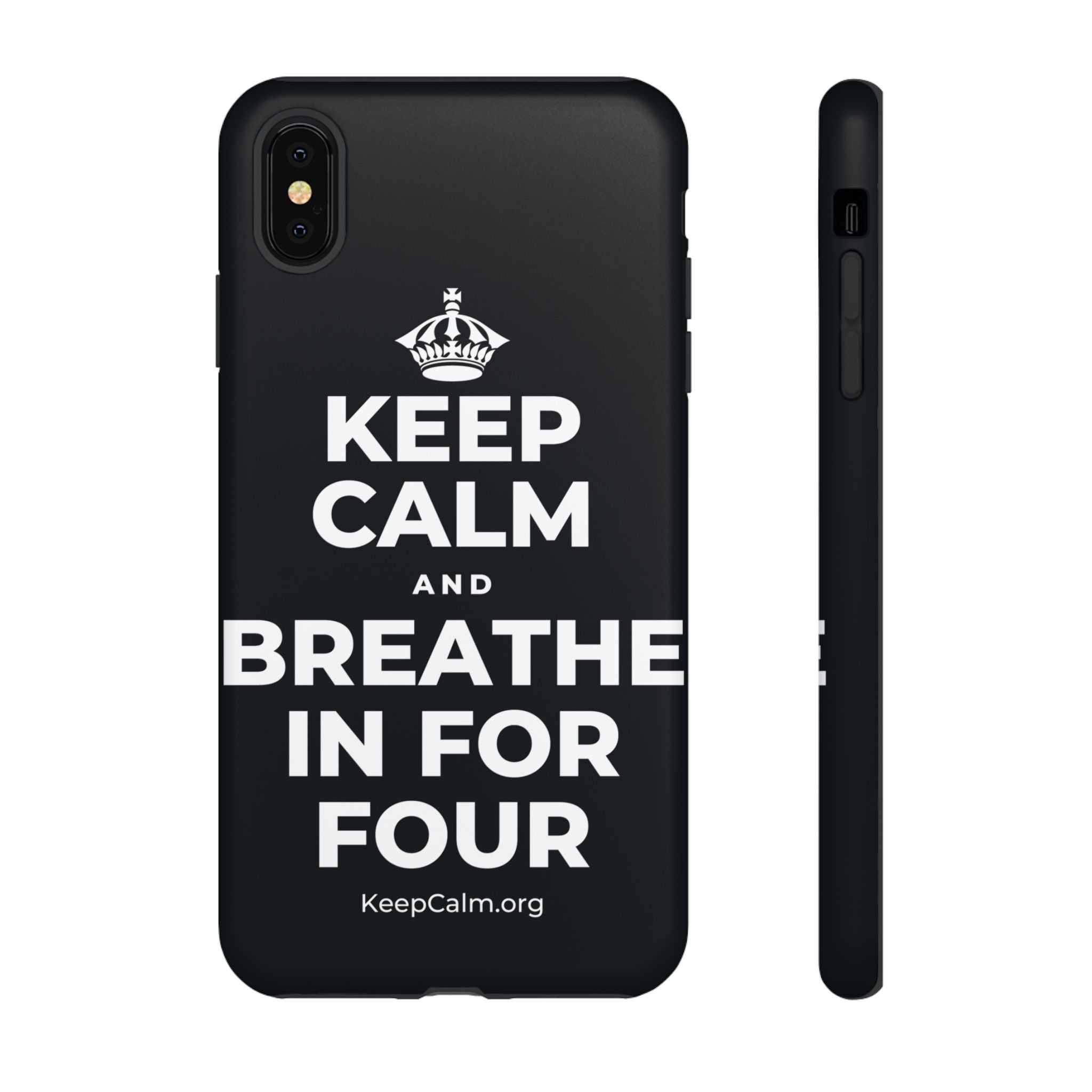 KEEP CALM AND BREATHE IN FOR FOUR Phone Case (Dark)