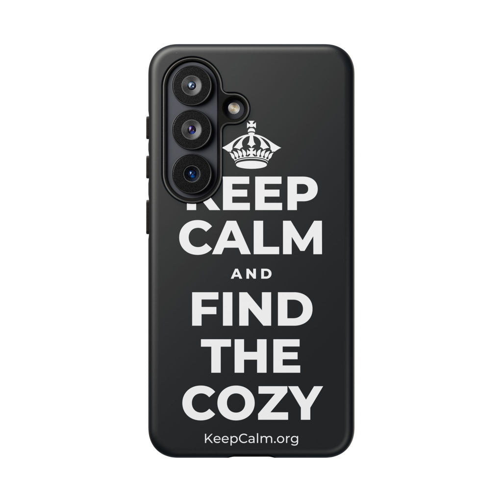 KEEP CALM AND FIND THE COZY Phone Case (Dark)