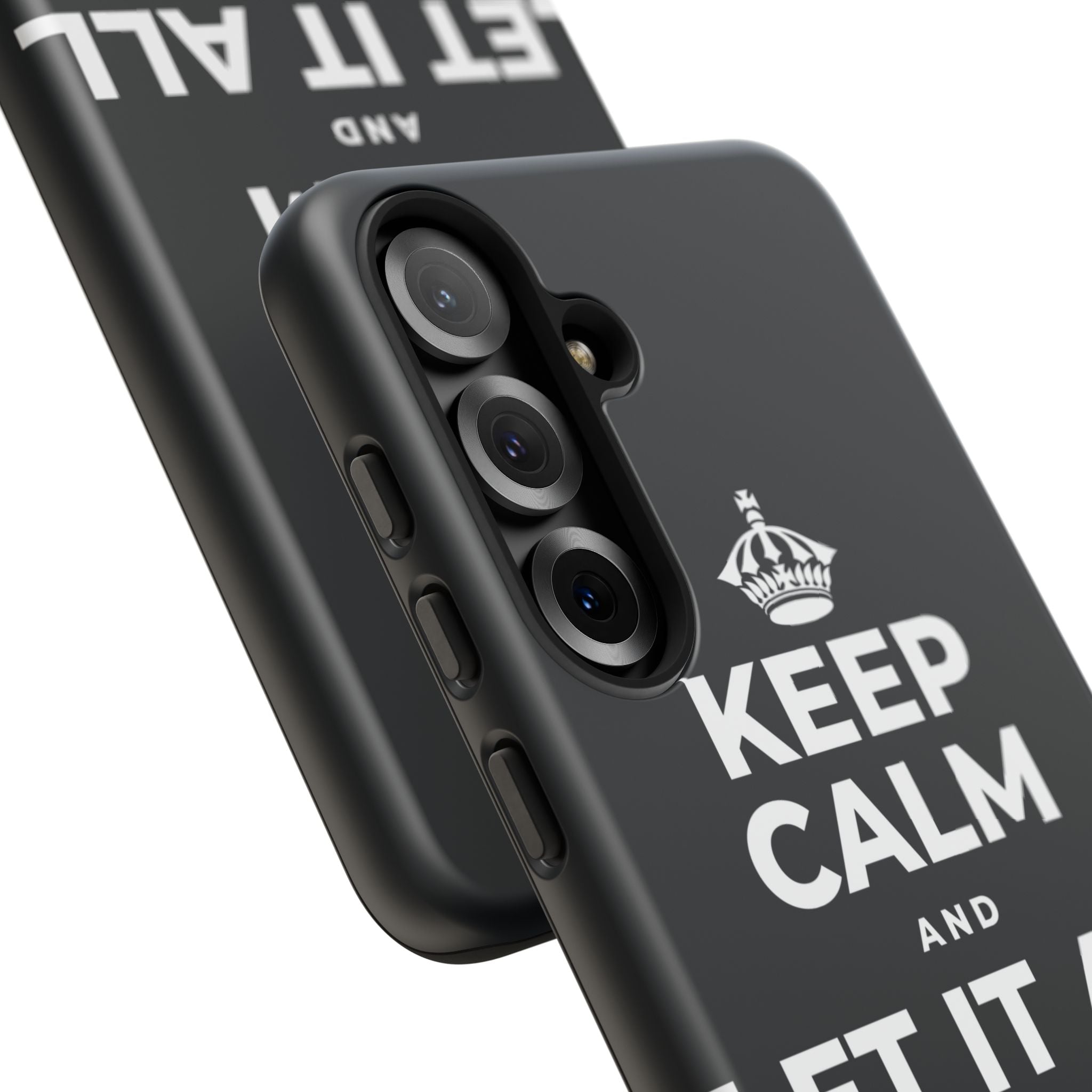 KEEP CALM AND LET IT ALL FALL AWAY Phone Case (Dark)