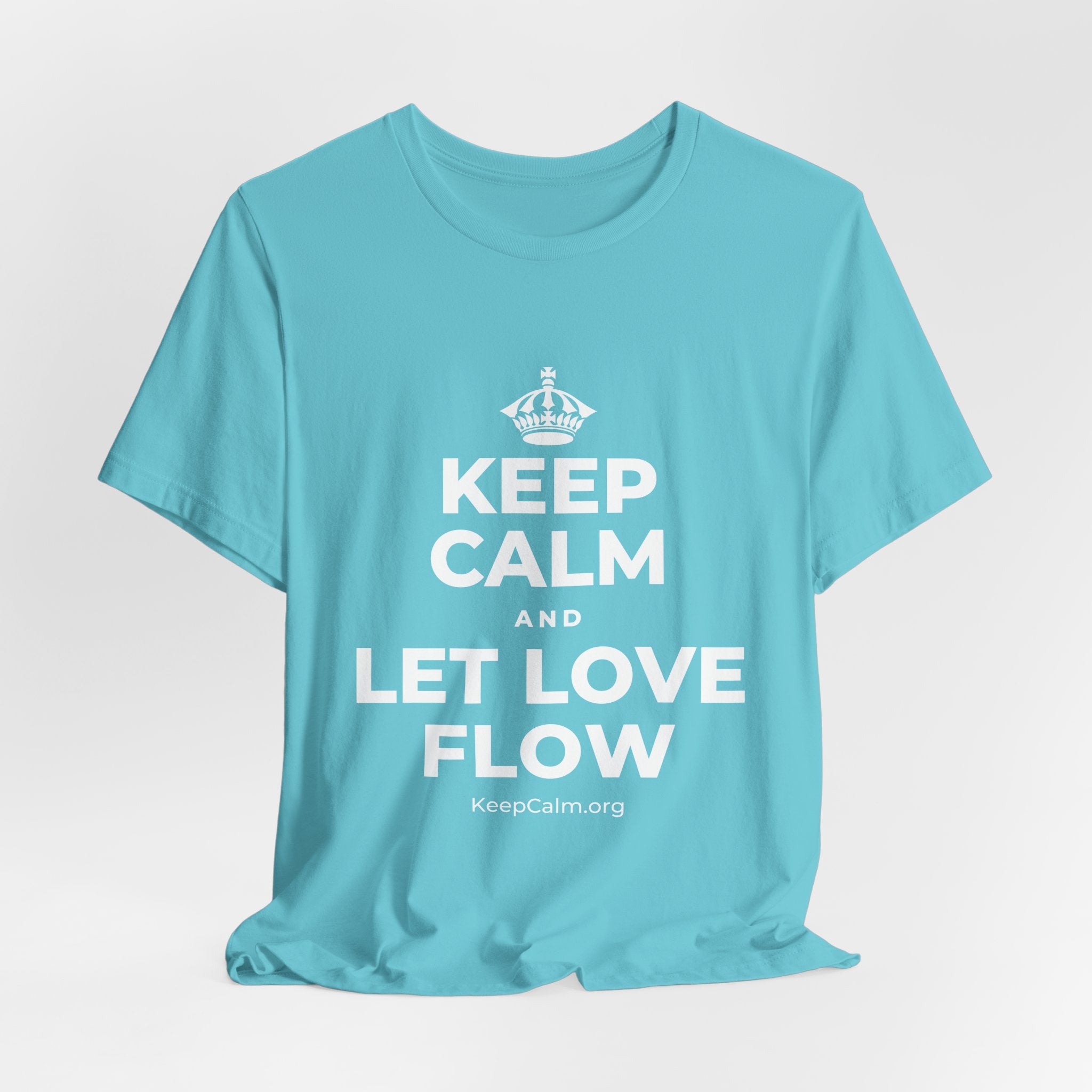 KEEP CALM AND LET LOVE FLOW T-Shirt (Soft Cream–Heather Mauve)