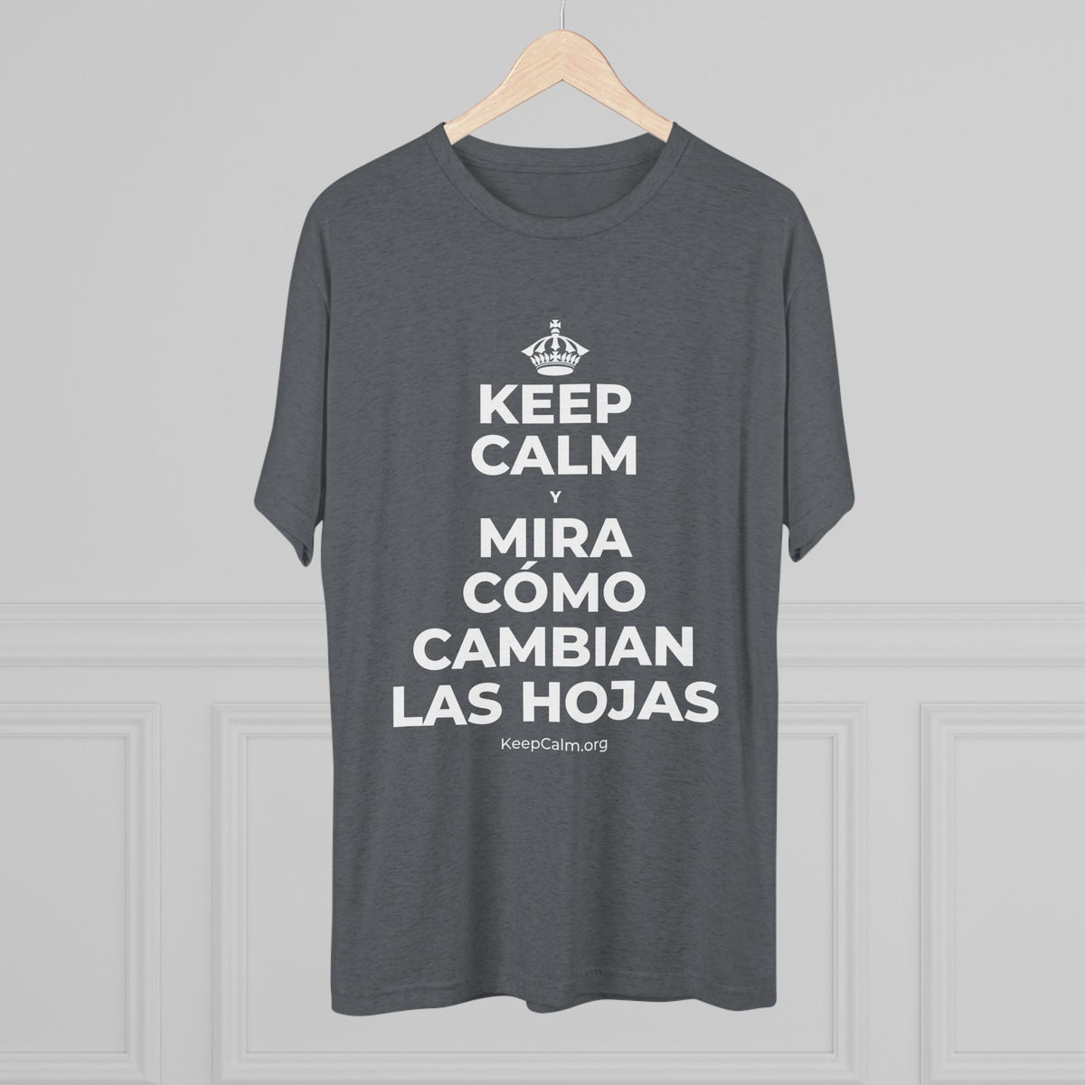 KEEP CALM Y MIRA CÓMO CAMBIAN LAS HOJAS Tri-Blend Tee