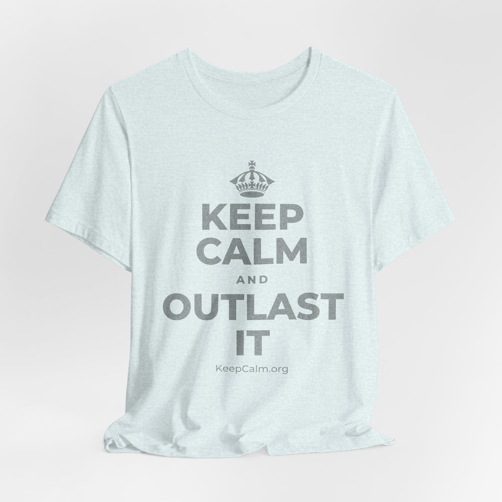 KEEP CALM AND OUTLAST IT T-Shirt (Soft Cream–Heather Mauve)