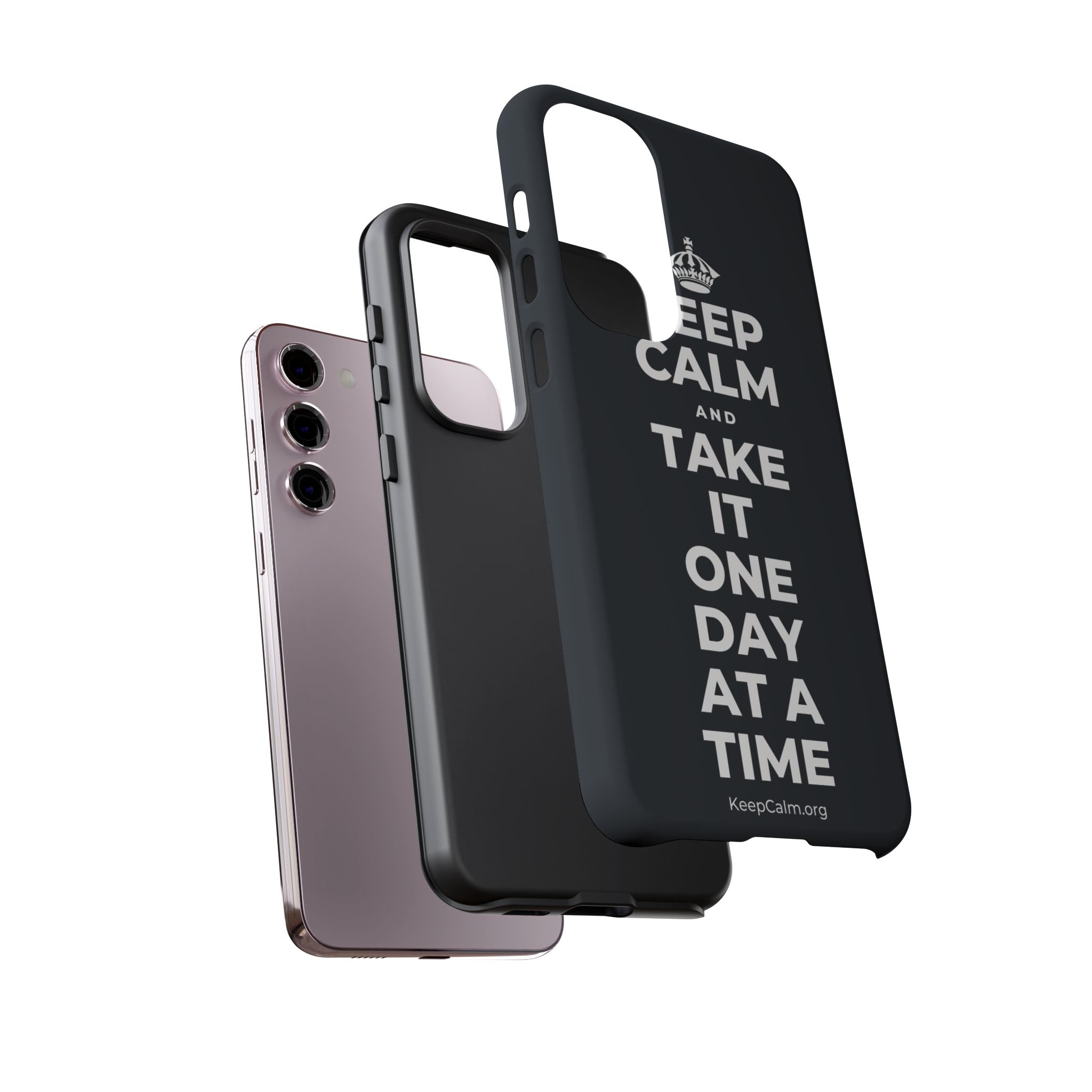 KEEP CALM AND TAKE IT ONE DAY AT A TIME Phone Case (Dark)