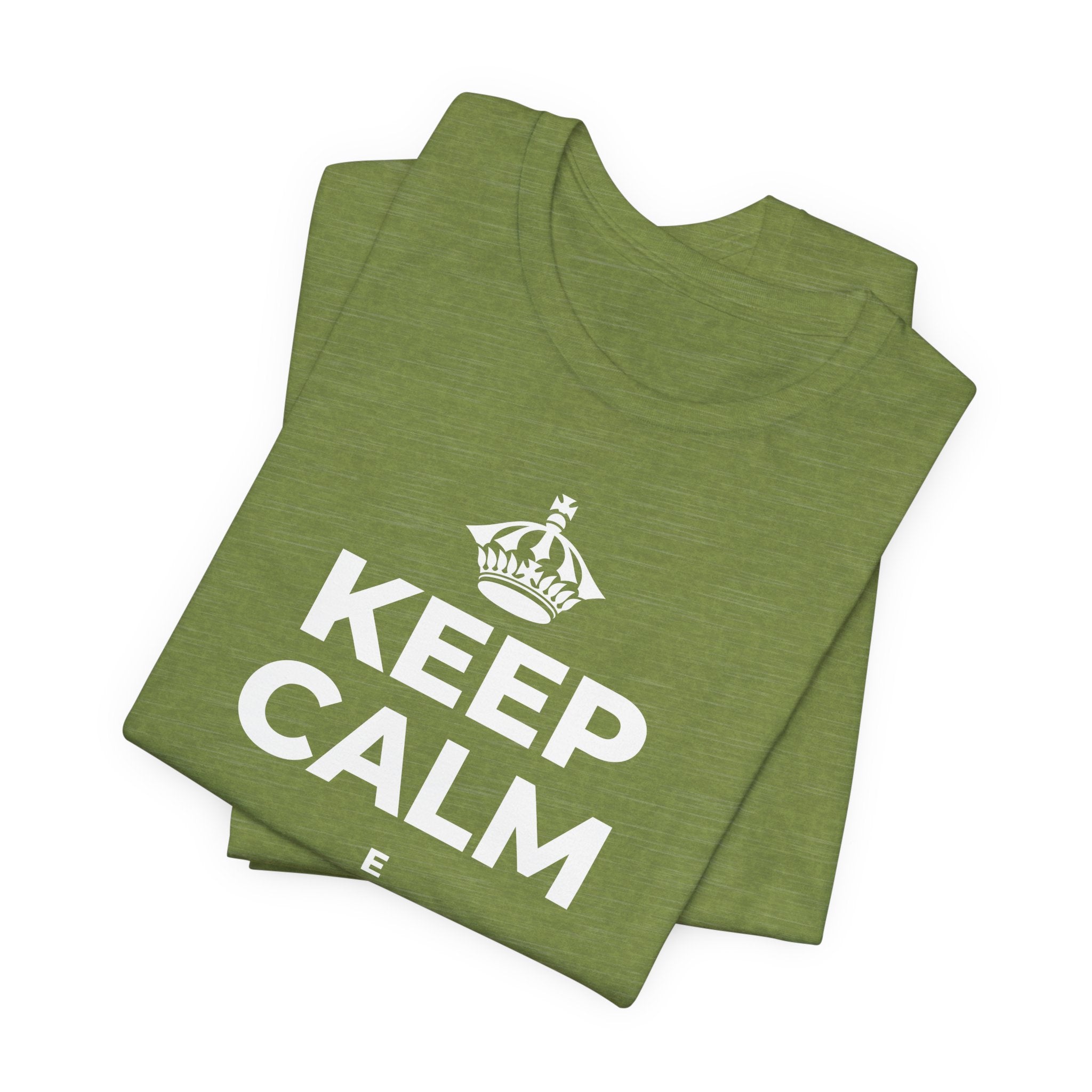KEEP CALM E RESPIRACI SOPRA T-Shirt (Baby Blue–Silver)