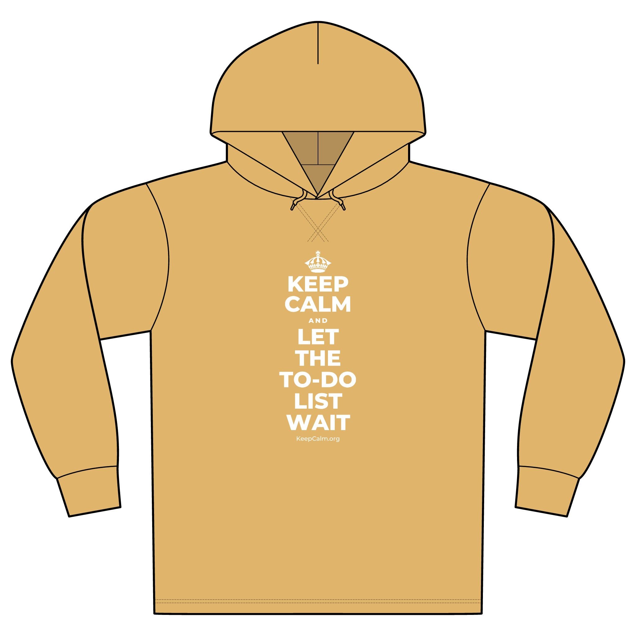 KEEP CALM AND LET THE TO-DO LIST WAIT Organic Hoodie Tee
