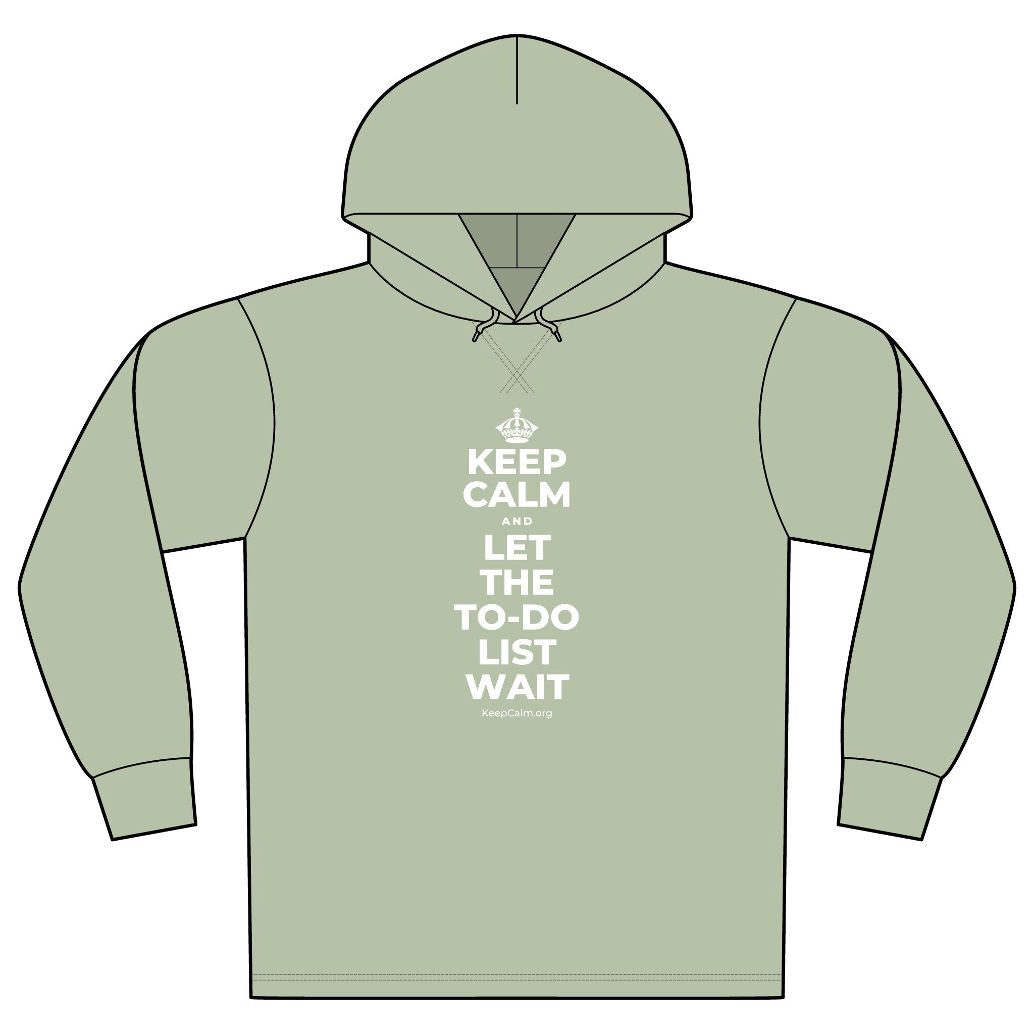 KEEP CALM AND LET THE TO-DO LIST WAIT Organic Hoodie Tee