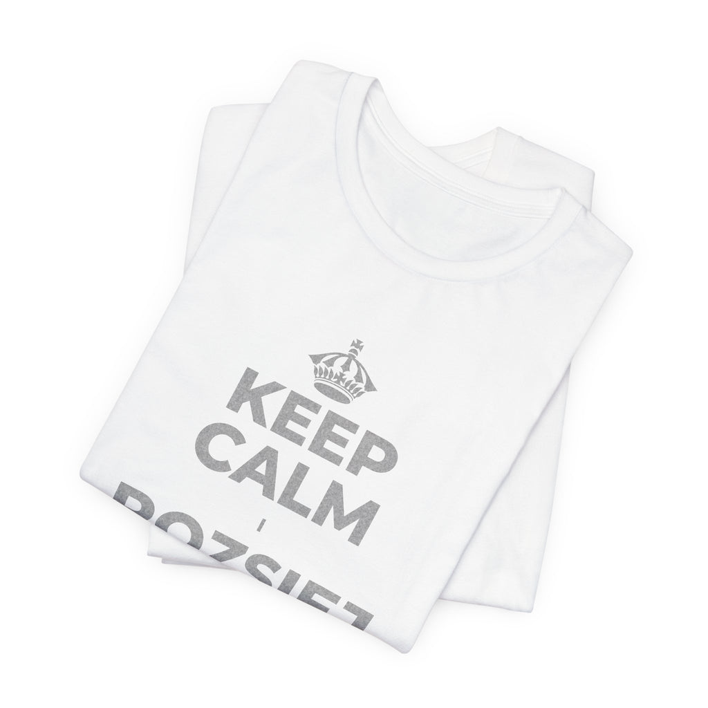 KEEP CALM I ROZSIEJ ODROBINĘ MIŁOŚCI T-Shirt (White–Asphalt)