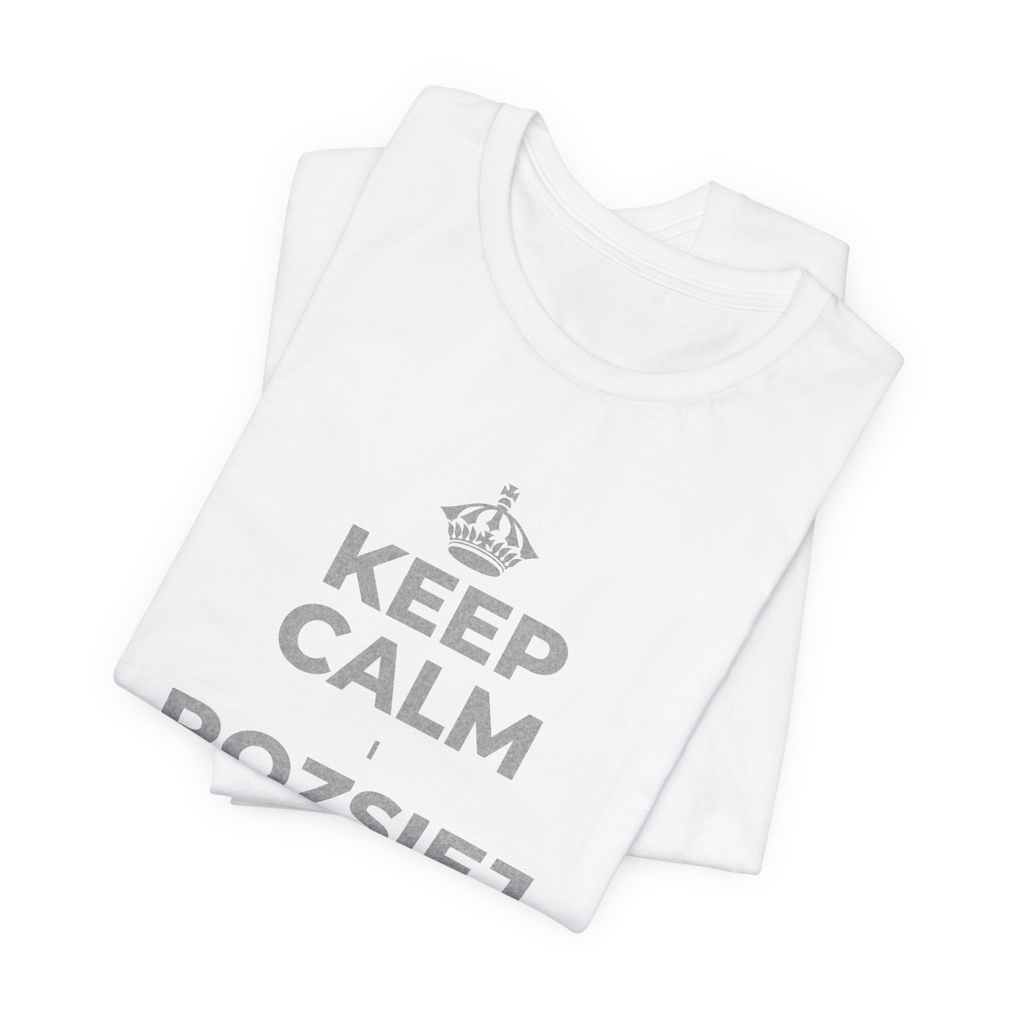 KEEP CALM I ROZSIEJ ODROBINĘ MIŁOŚCI T-Shirt (White–Asphalt)