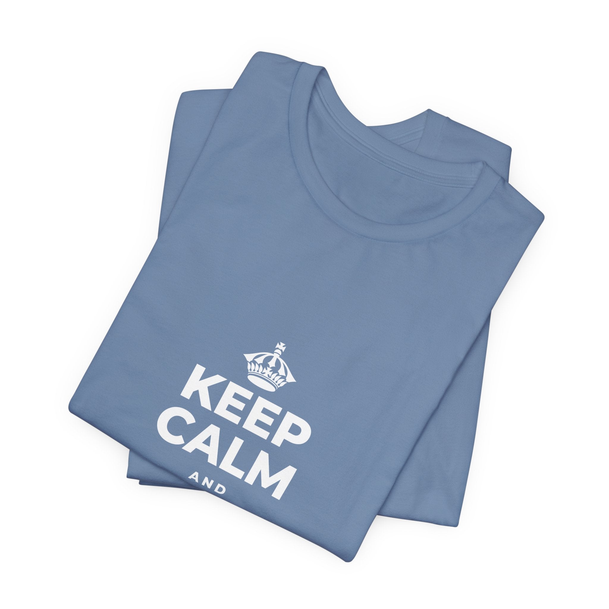 KEEP CALM AND CHASE THE MOONLIGHT T-Shirt (Soft Cream–Heather Mauve)