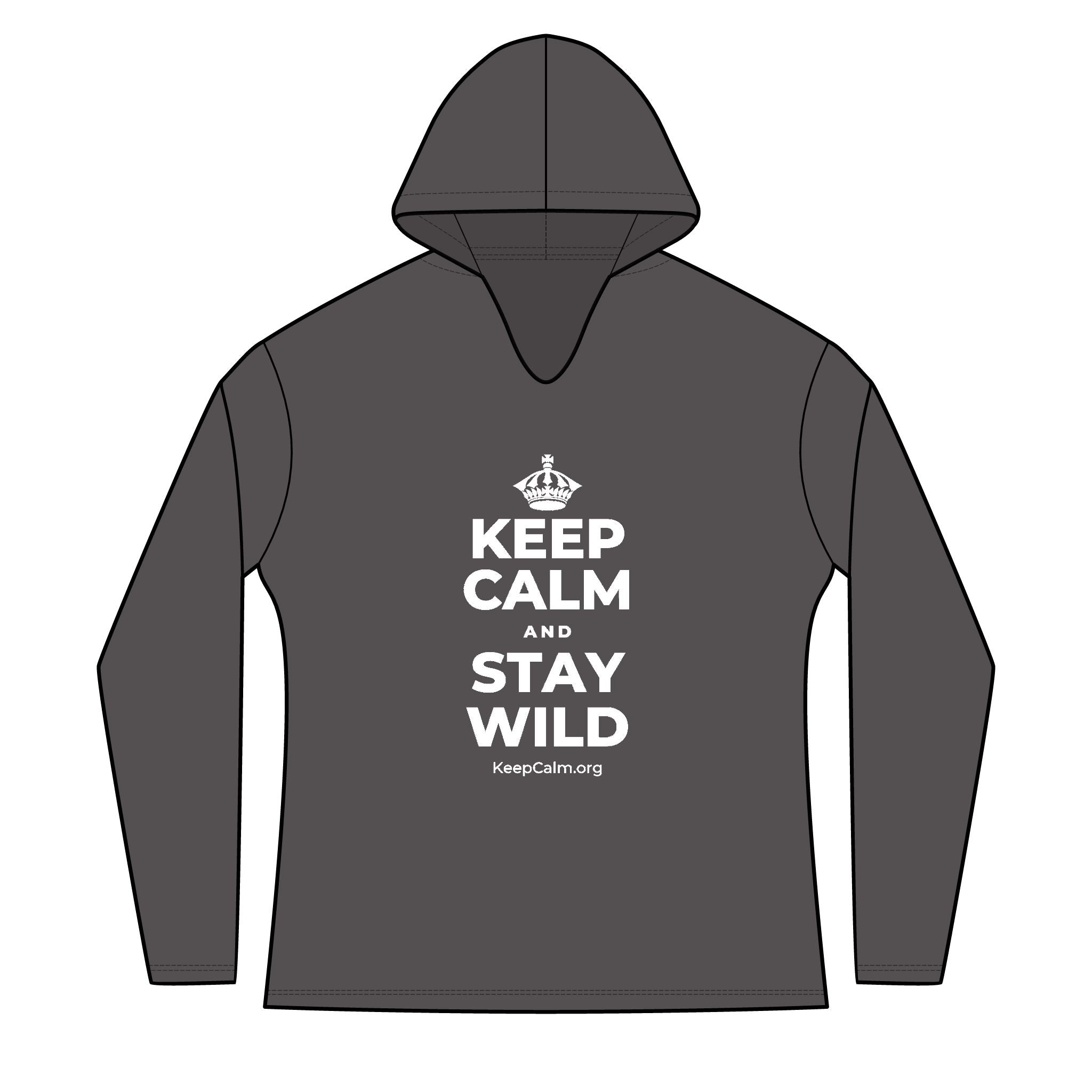 KEEP CALM AND STAY WILD Women's Long Sleeve Hoodie