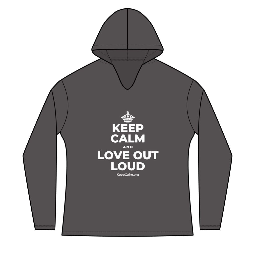KEEP CALM AND LOVE OUT LOUD Women's Long Sleeve Hoodie