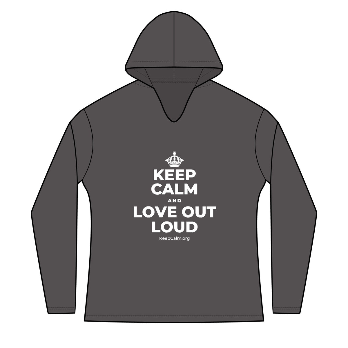 KEEP CALM AND LOVE OUT LOUD Women's Long Sleeve Hoodie