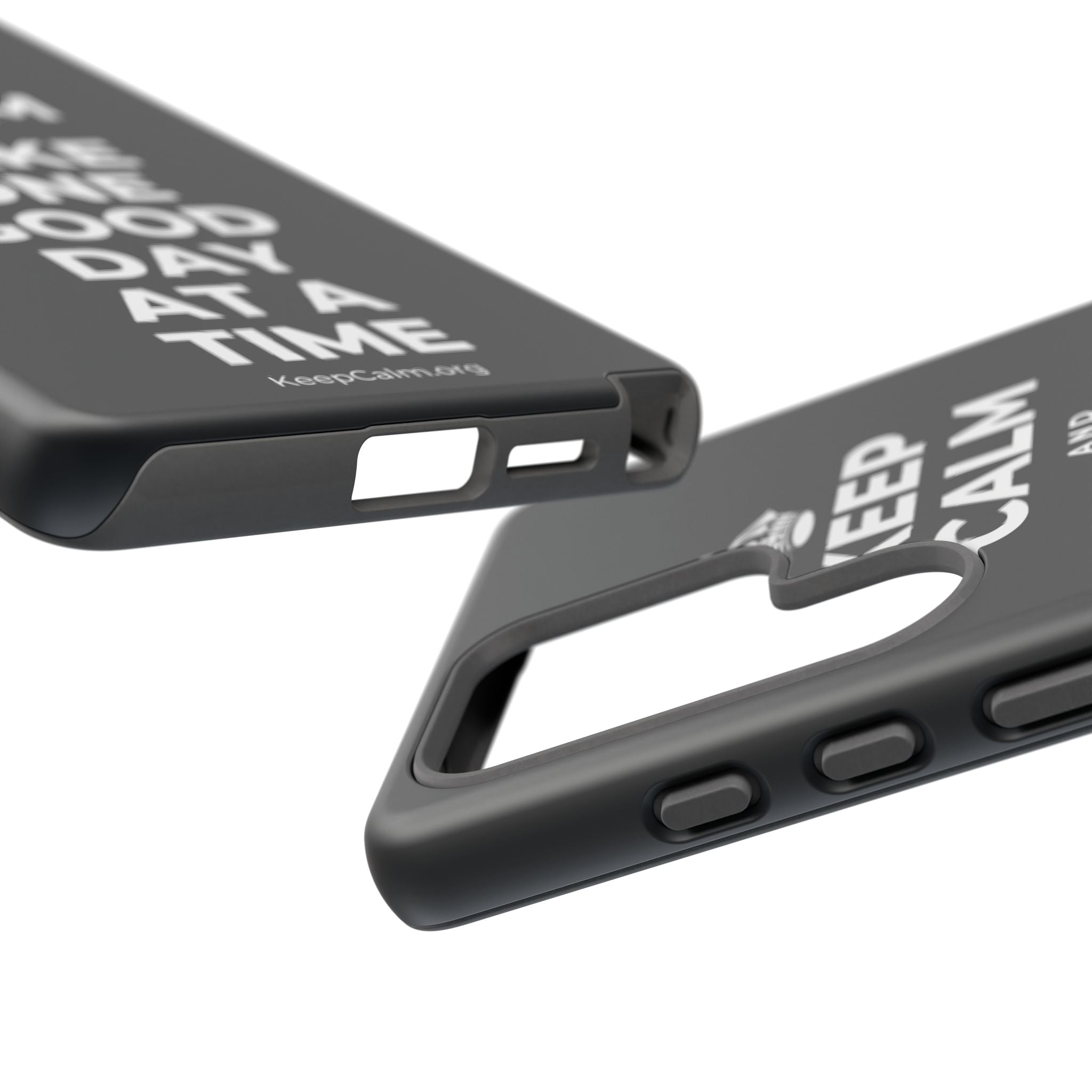 KEEP CALM AND TAKE ONE GOOD DAY AT A TIME Phone Case (Dark)