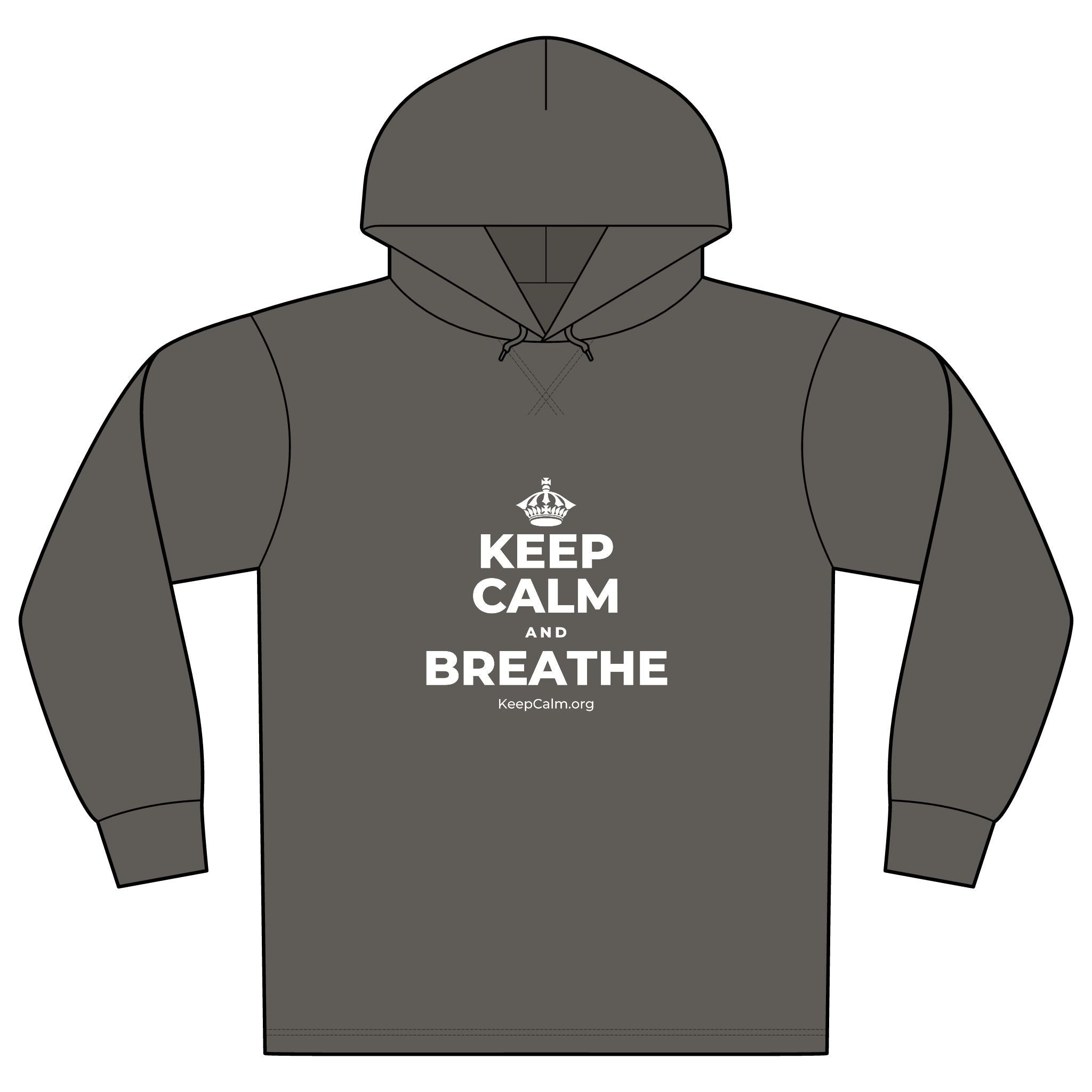 KEEP CALM AND BREATHE Organic Hoodie Tee