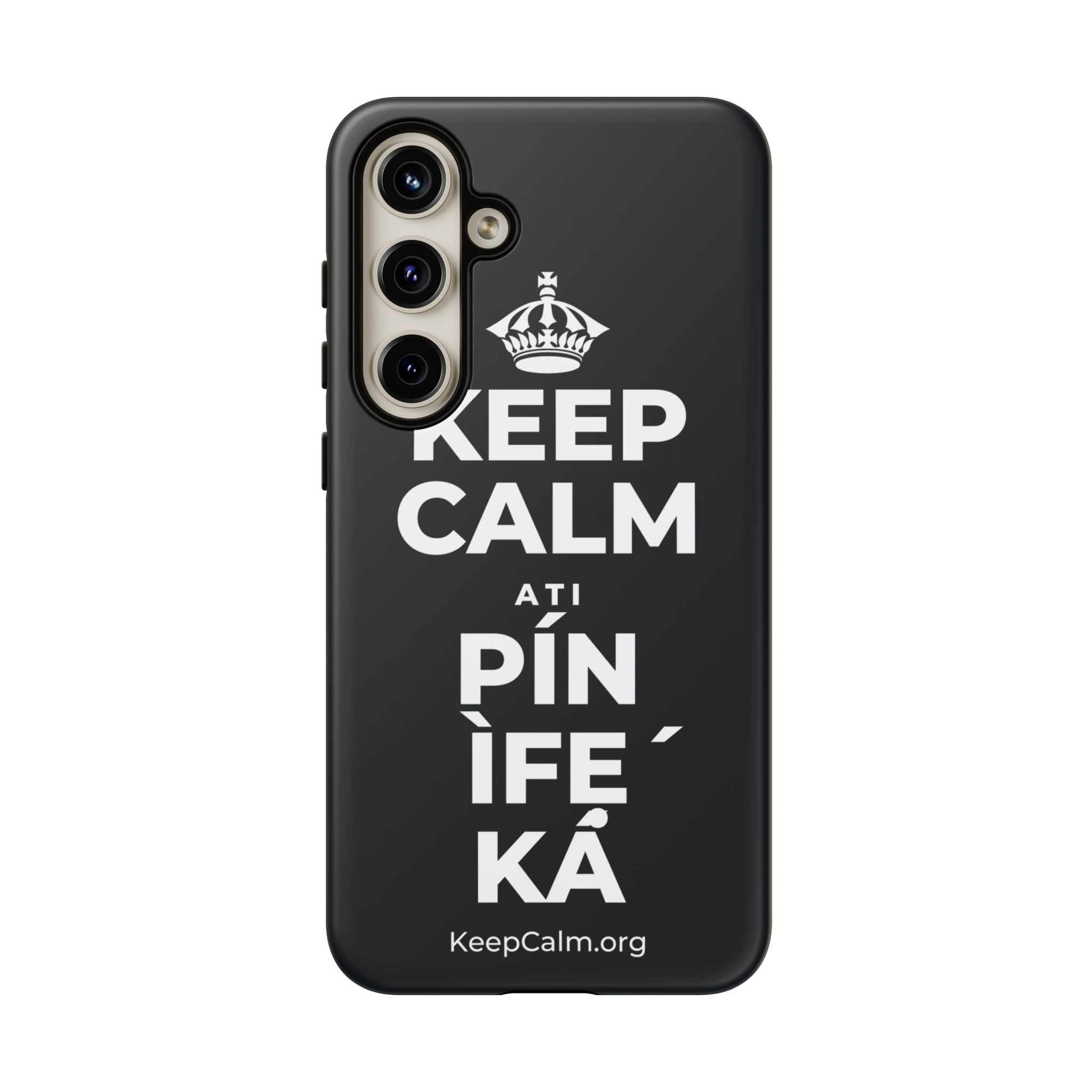 KEEP CALM ATI PÍN ÌFẸ́ KÁ Phone Case (Dark)