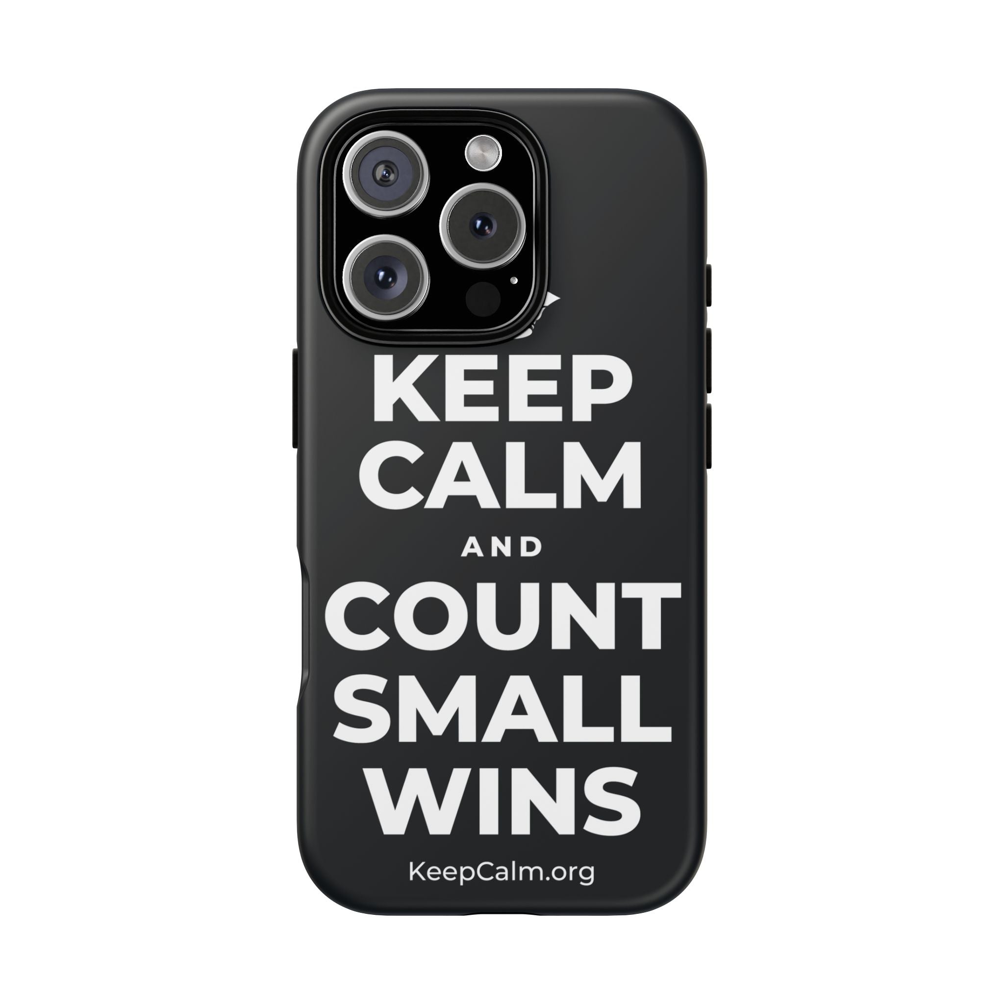 KEEP CALM AND COUNT SMALL WINS Phone Case (Dark)