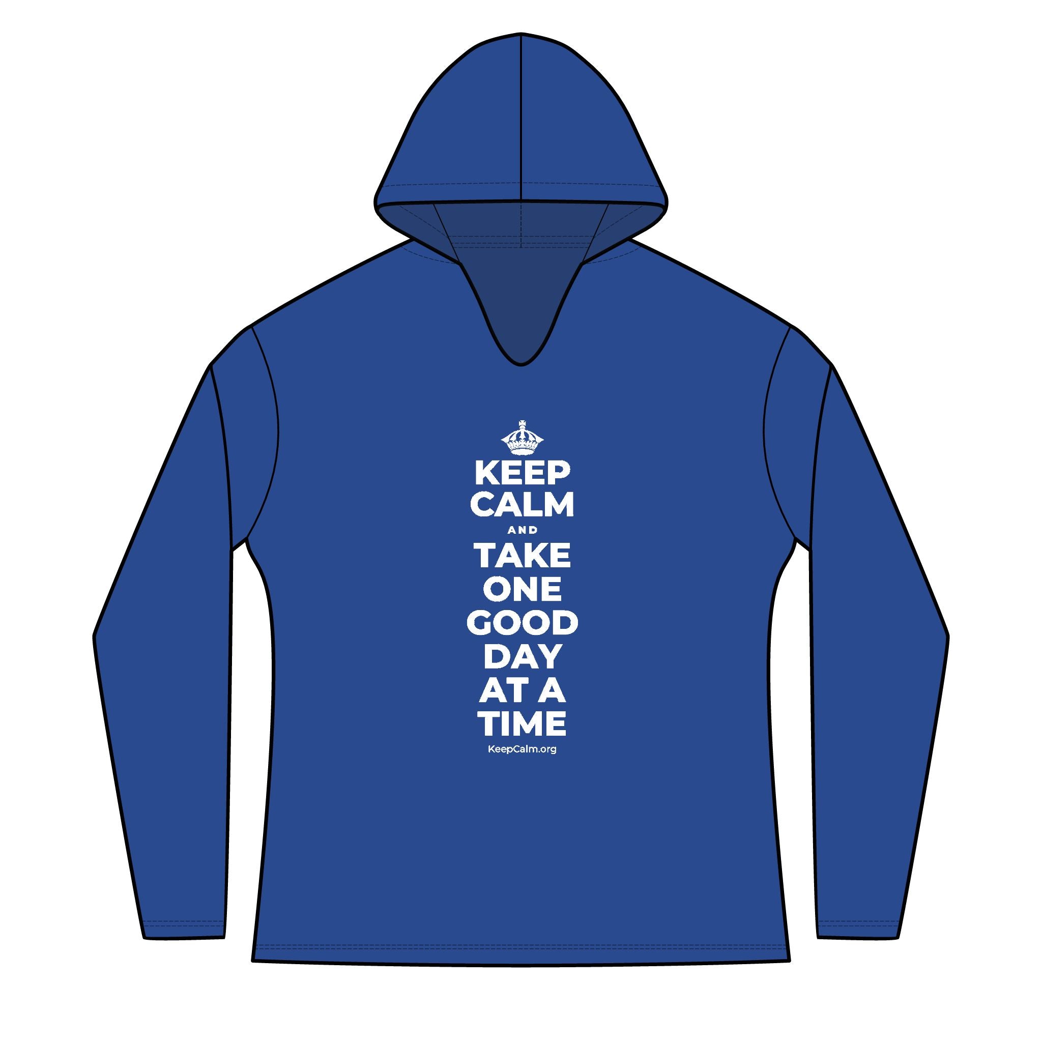 KEEP CALM AND TAKE ONE GOOD DAY AT A TIME Women's Long Sleeve Hoodie