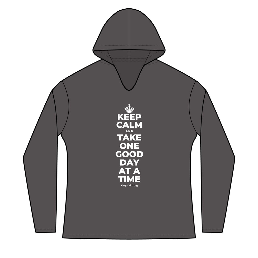 KEEP CALM AND TAKE ONE GOOD DAY AT A TIME Women's Long Sleeve Hoodie