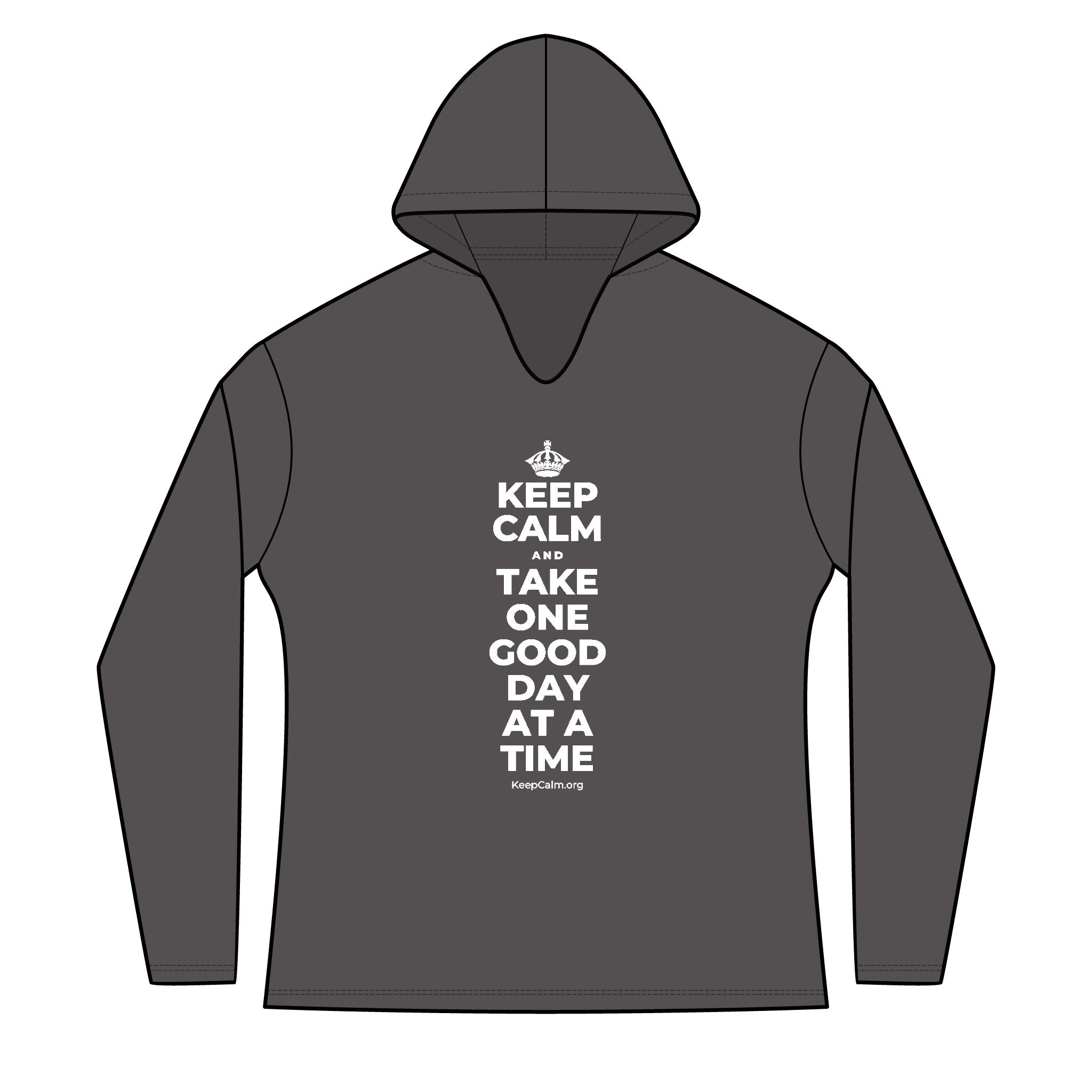 KEEP CALM AND TAKE ONE GOOD DAY AT A TIME Women's Long Sleeve Hoodie