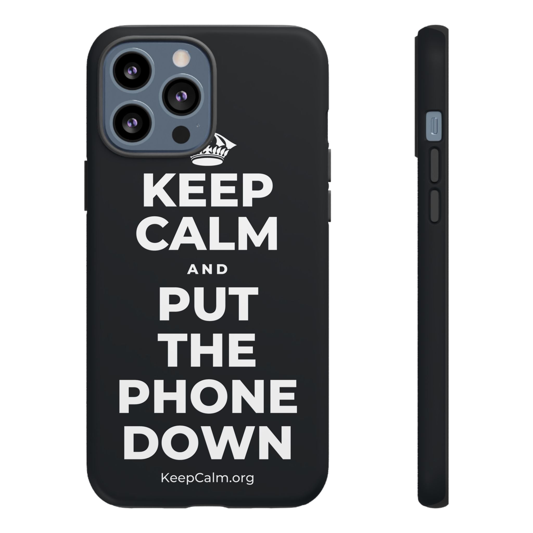 KEEP CALM AND PUT THE PHONE DOWN Phone Case (Dark)