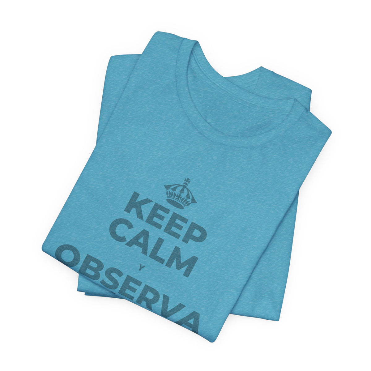 KEEP CALM Y OBSERVA CÓMO TODO FLORECE T-Shirt (Soft Cream–Heather Mauve)