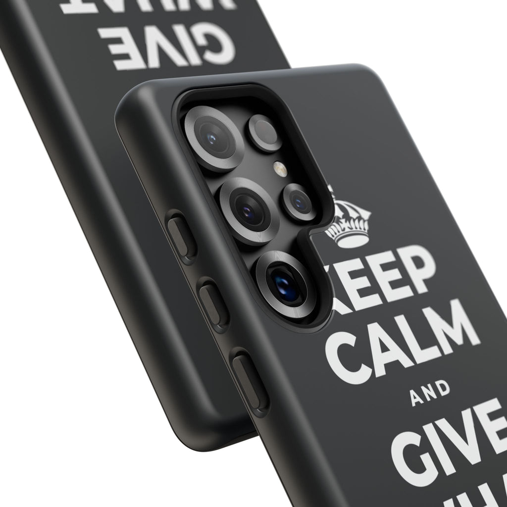 KEEP CALM AND GIVE WHAT YOU CAN Phone Case (Dark)