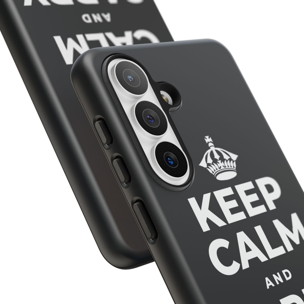 KEEP CALM AND CARRY LIGHT Phone Case (Dark)