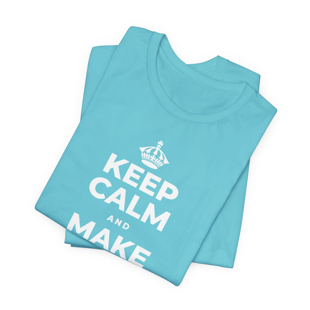 KEEP CALM AND MAKE SPACE TO BREATHE T-Shirt (Soft Cream–Heather Mauve)