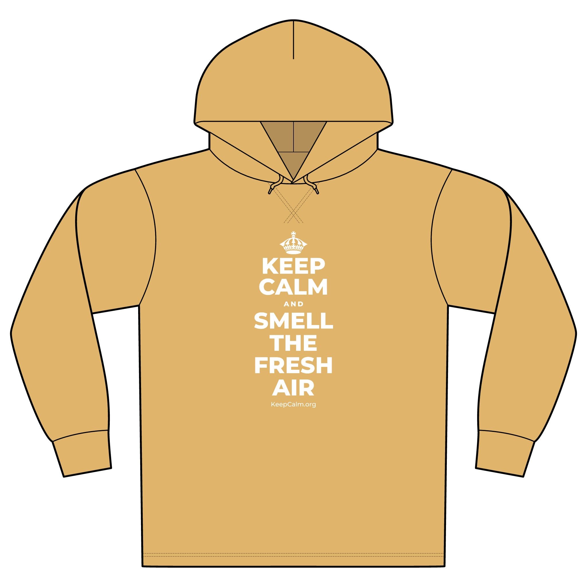 KEEP CALM AND SMELL THE FRESH AIR Organic Hoodie Tee