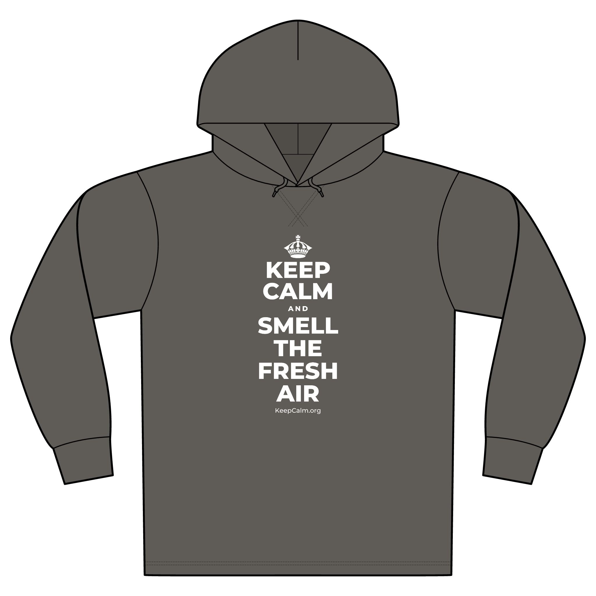 KEEP CALM AND SMELL THE FRESH AIR Organic Hoodie Tee