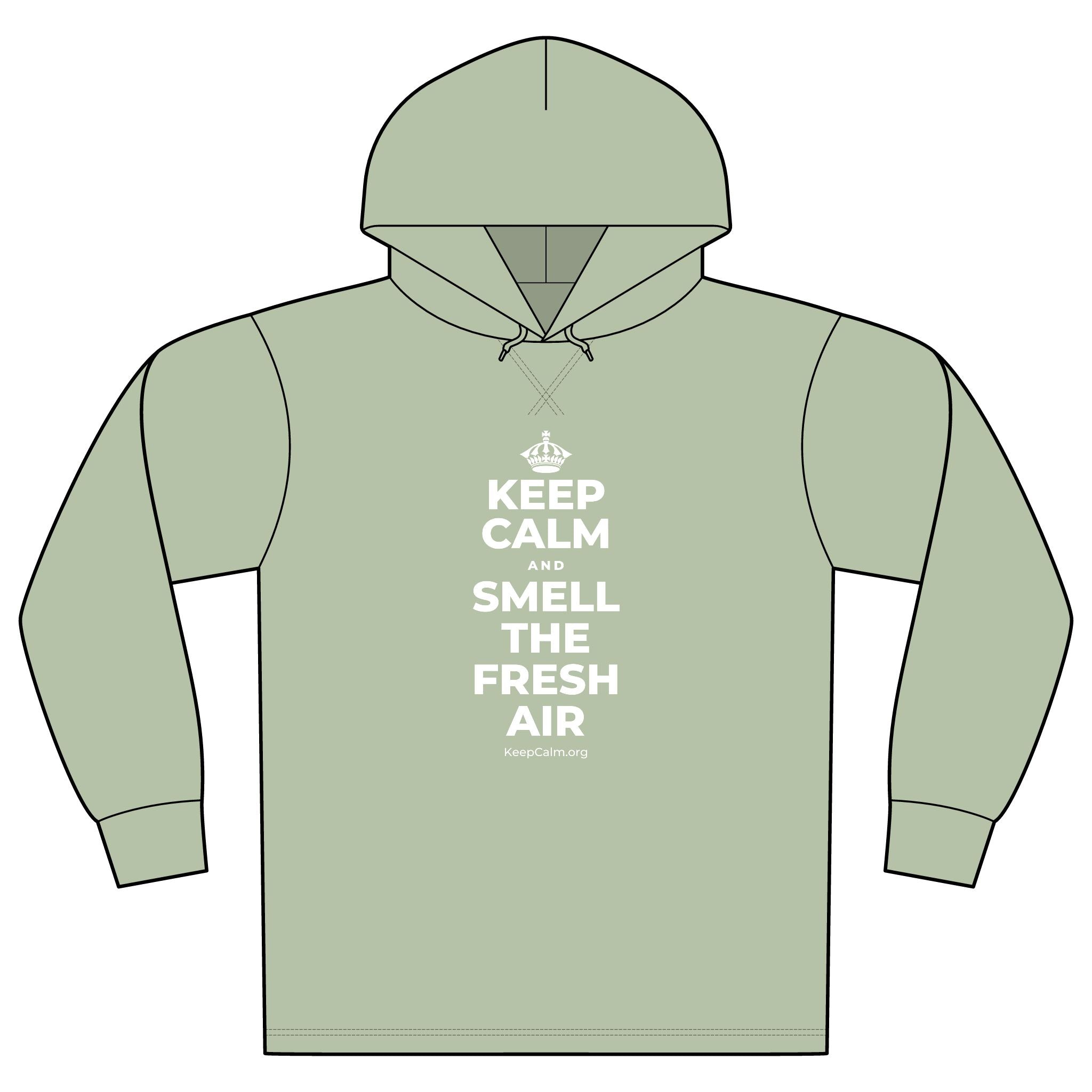 KEEP CALM AND SMELL THE FRESH AIR Organic Hoodie Tee