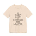 KEEP CALM AND CRUNCH THE LEAVES T-Shirt (Soft Cream–Heather Mauve)