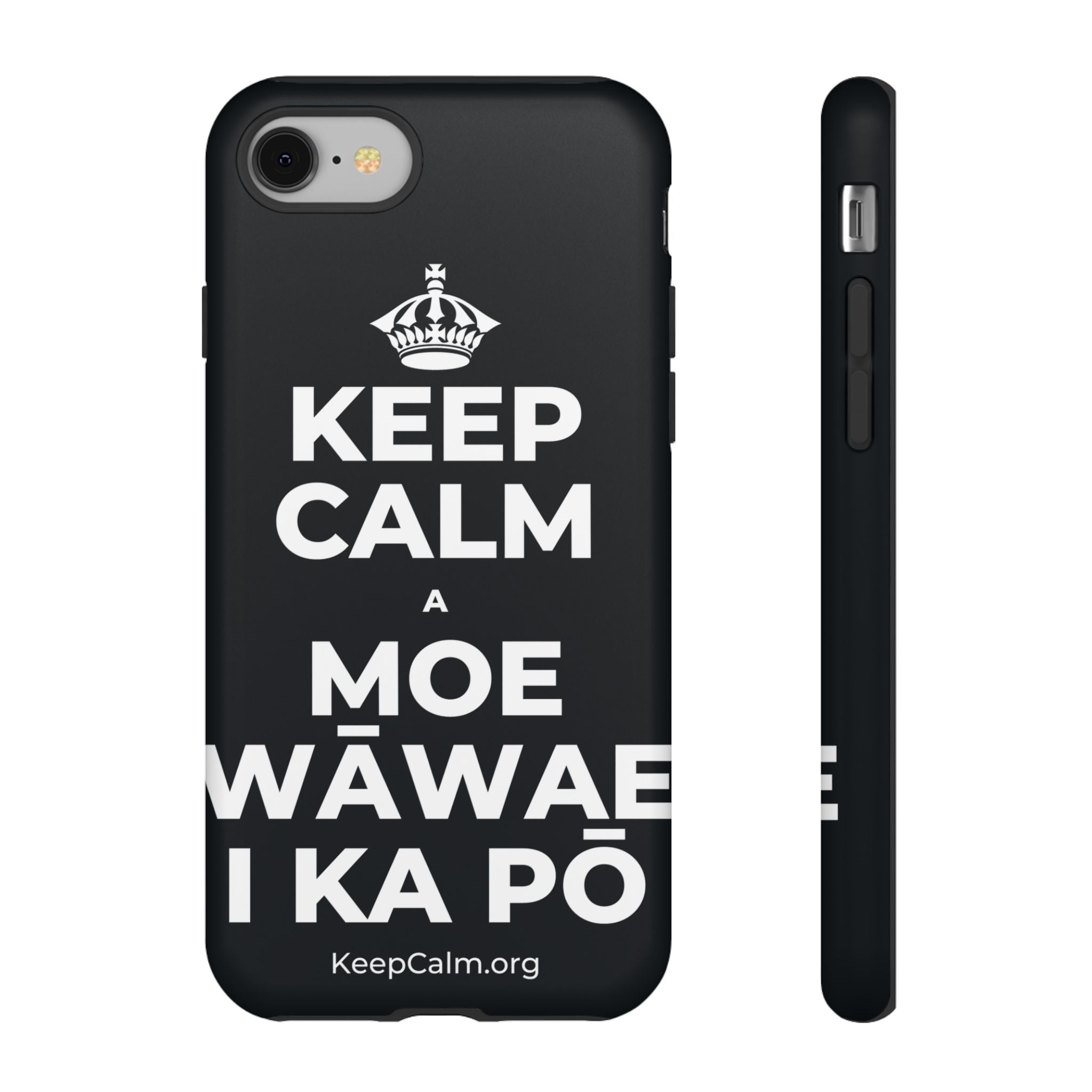 KEEP CALM A MOE WĀWAE I KA PŌ Phone Case (Dark)