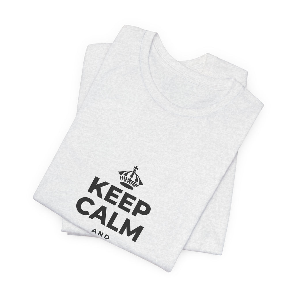 KEEP CALM AND CHASE THE MOONLIGHT T-Shirt (Soft Cream–Heather Mauve)